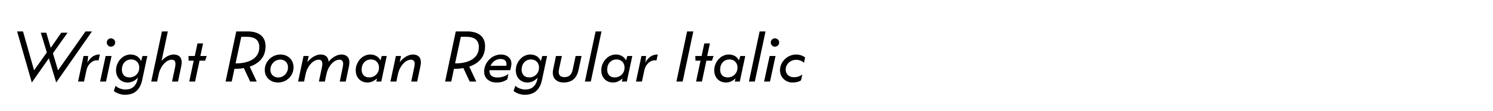 Wright Roman Regular Italic